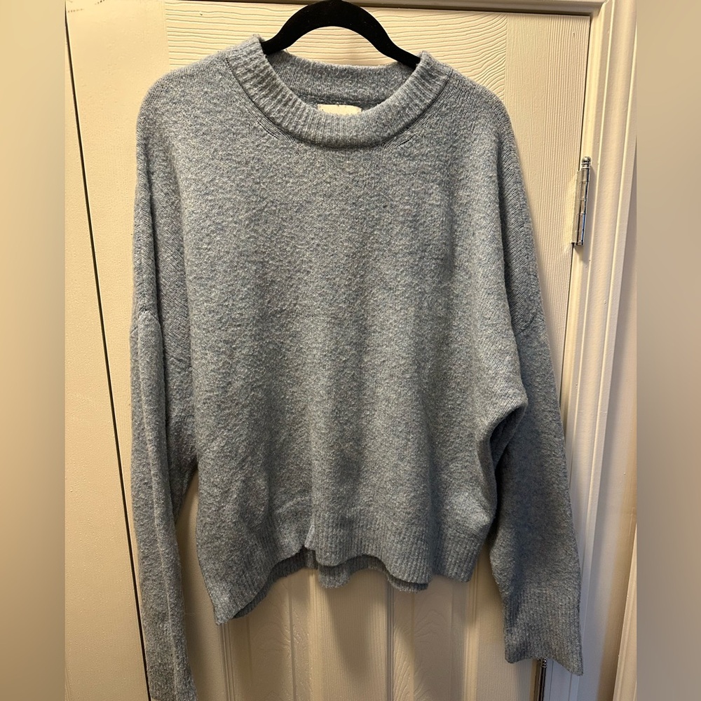 Abercrombie & Fitch Light Blue Crew Neck Sweater